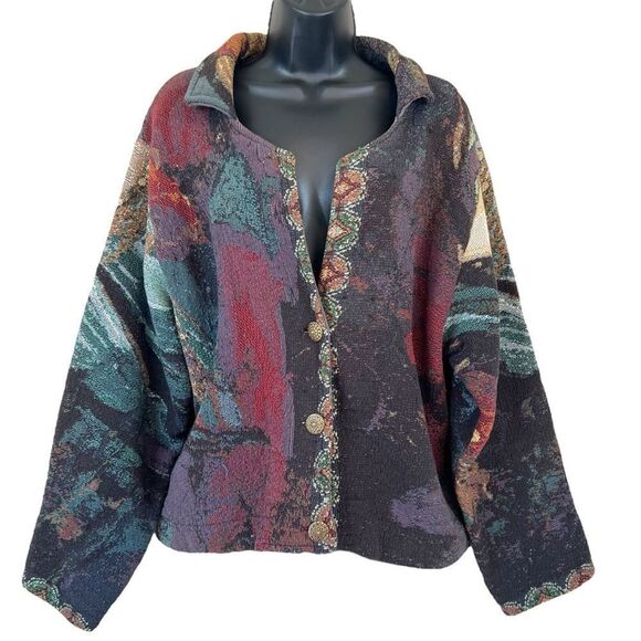 Vintage Tapestry Blanket Jacket - Picture 1 of 12